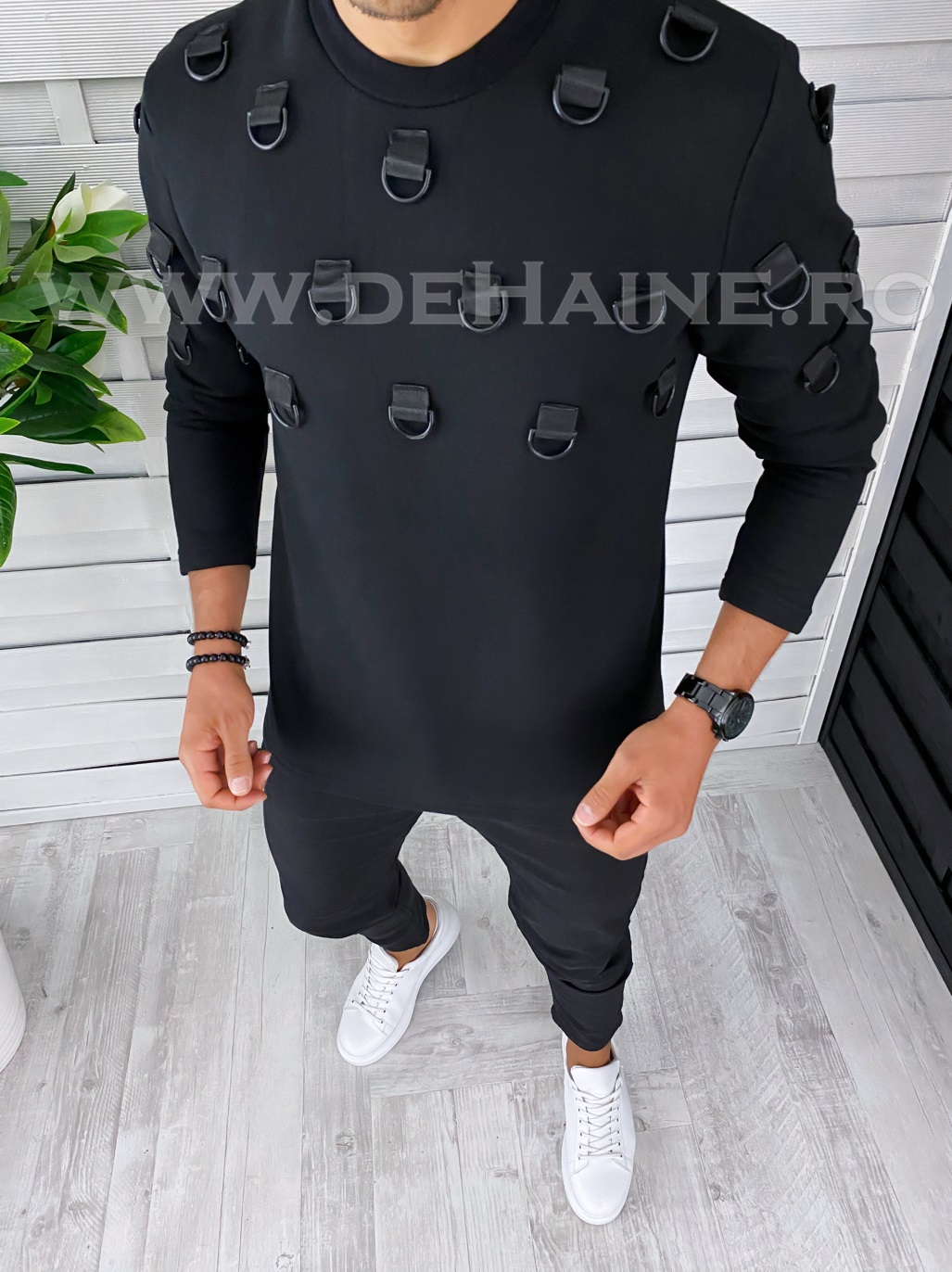 Bluza barbati neagra slim fit vagabond 2732 i7-1*